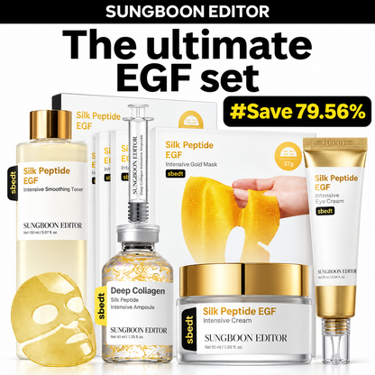 Silk Peptide & EGF Golden Glow Gift Set – Firming & Radiance Korean Skincare