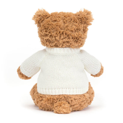 Bartholomew Bear with Personalized Cream Jumper