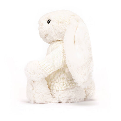Bashful Cream Bunny with Personalized Cream Jumper