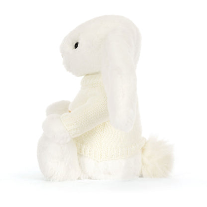 Bashful Luxe Bunny Luna with Personalized Cream Jumper