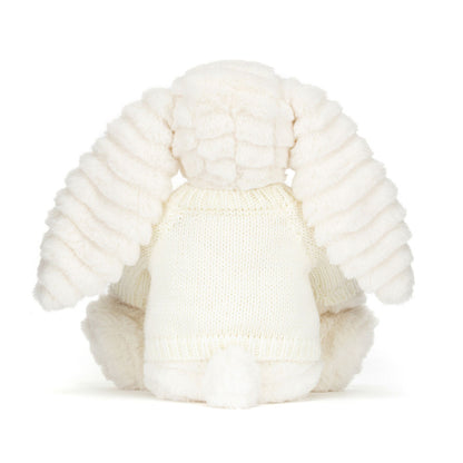 Bashful Luxe Bunny Nimbus with Personalized Cream Jumper
