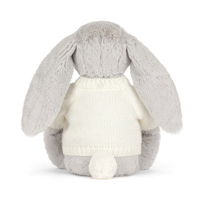 Blossom Silver Bunny 'Bloom' with Personalized Cream Jumper