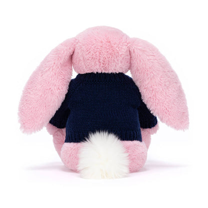 Blushkin Blossom Luxe Bunny with Personalized Navy Jumper