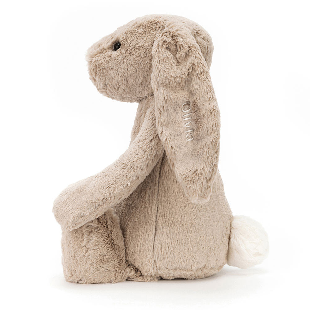 Personalized Bashful Beige Bunny Huge