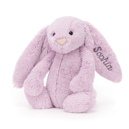Personalized Bashful Lilac Bunny Medium
