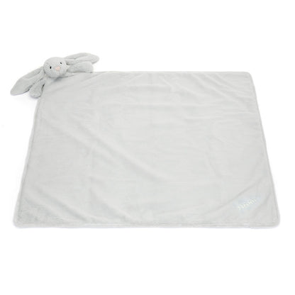Personalized Bashful Silver Bunny Blankie
