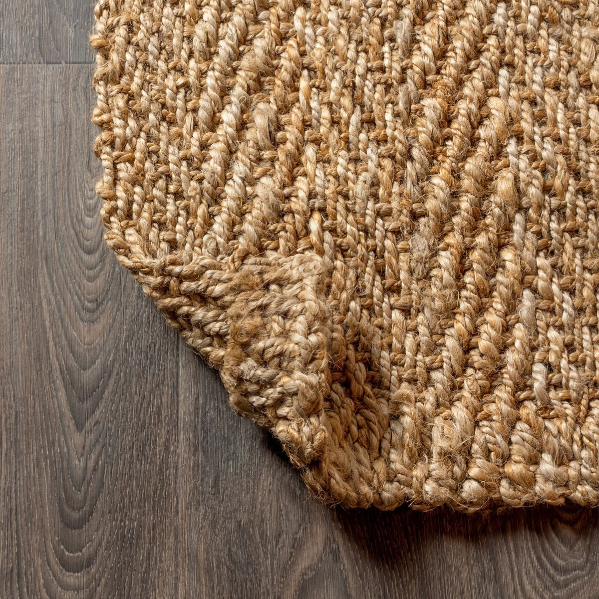Espina Hand Woven Herringbone Chunky Jute Area Rug