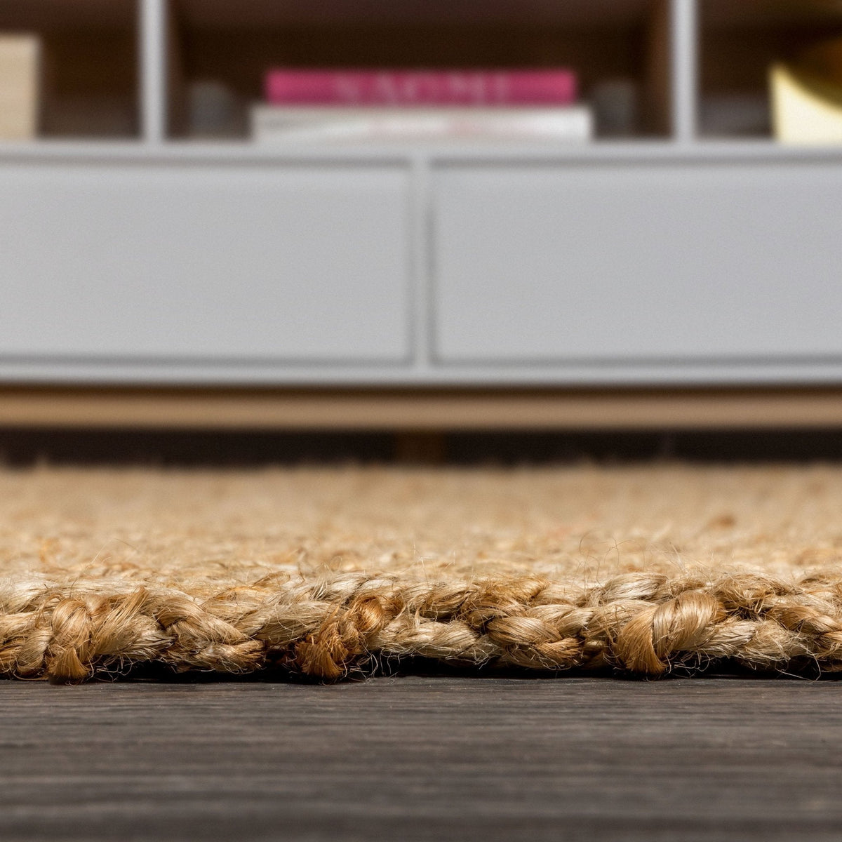 Espina Hand Woven Herringbone Chunky Jute Area Rug