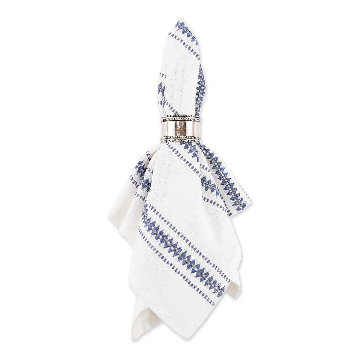French Blue Zig Dobby Stripe Napkins, Set Of 6