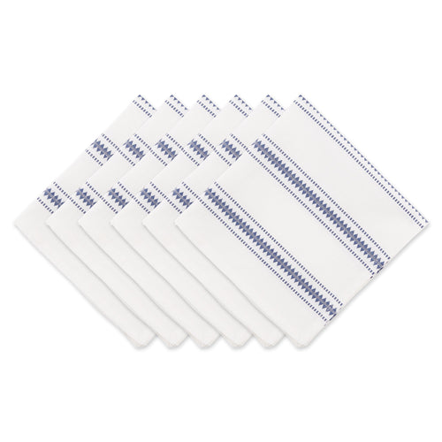 French Blue Zig Dobby Stripe Napkins, Set Of 6