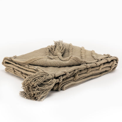 Geometric 100% Woven Textured Cotton Throw
