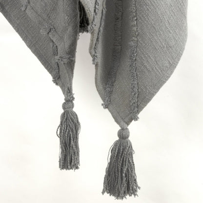 Geometric 100% Woven Textured Cotton Throw