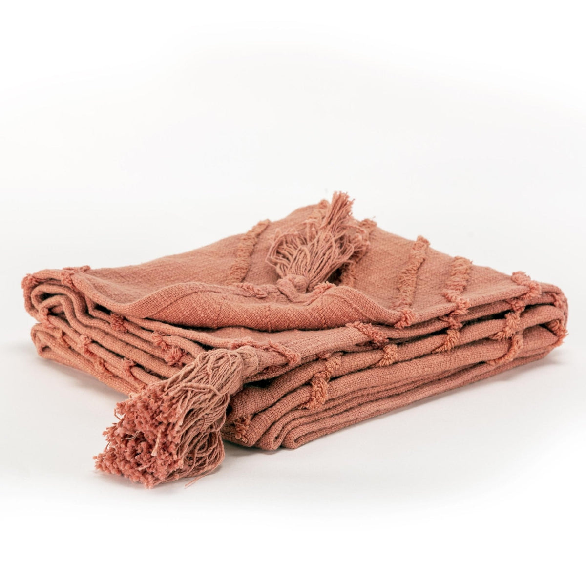 Geometric 100% Woven Textured Cotton Throw