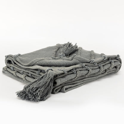 Geometric 100% Woven Textured Cotton Throw