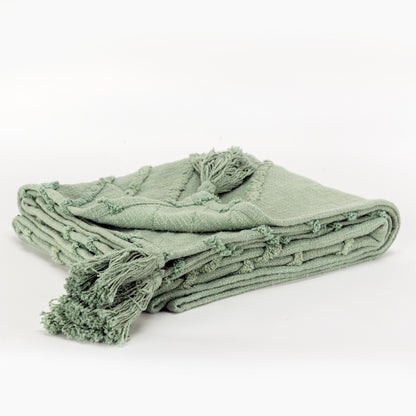 Geometric 100% Woven Textured Cotton Throw