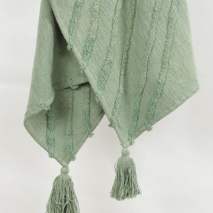 Geometric 100% Woven Textured Cotton Throw