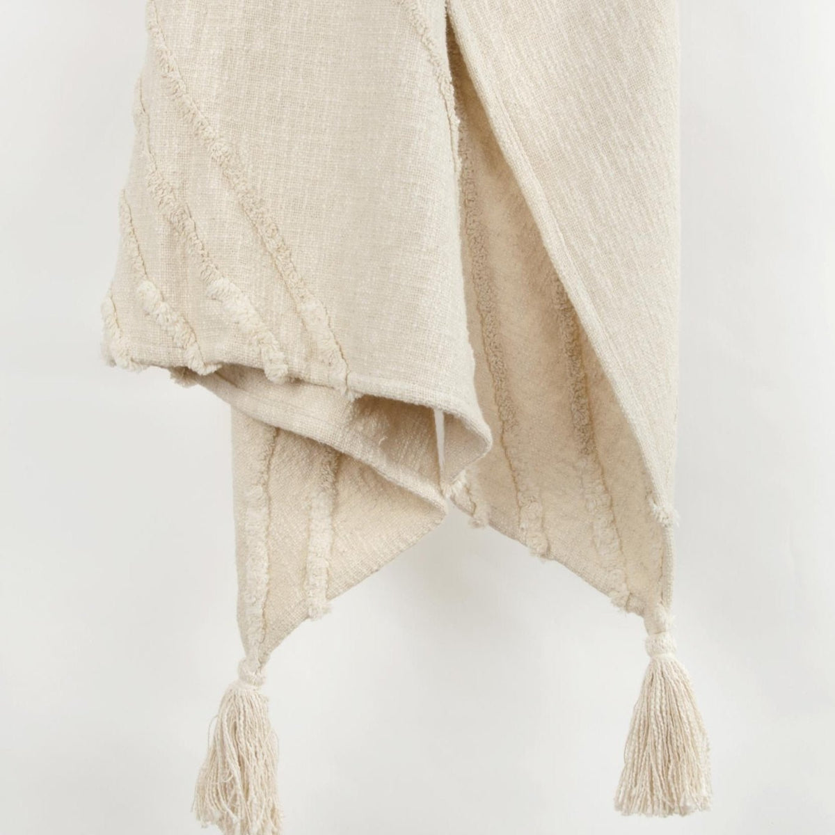 Geometric 100% Woven Textured Cotton Throw