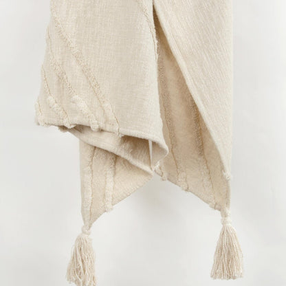 Geometric 100% Woven Textured Cotton Throw