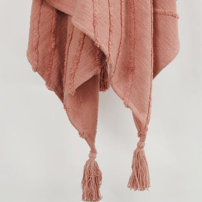Geometric 100% Woven Textured Cotton Throw