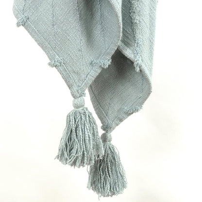 Geometric 100% Woven Textured Cotton Throw