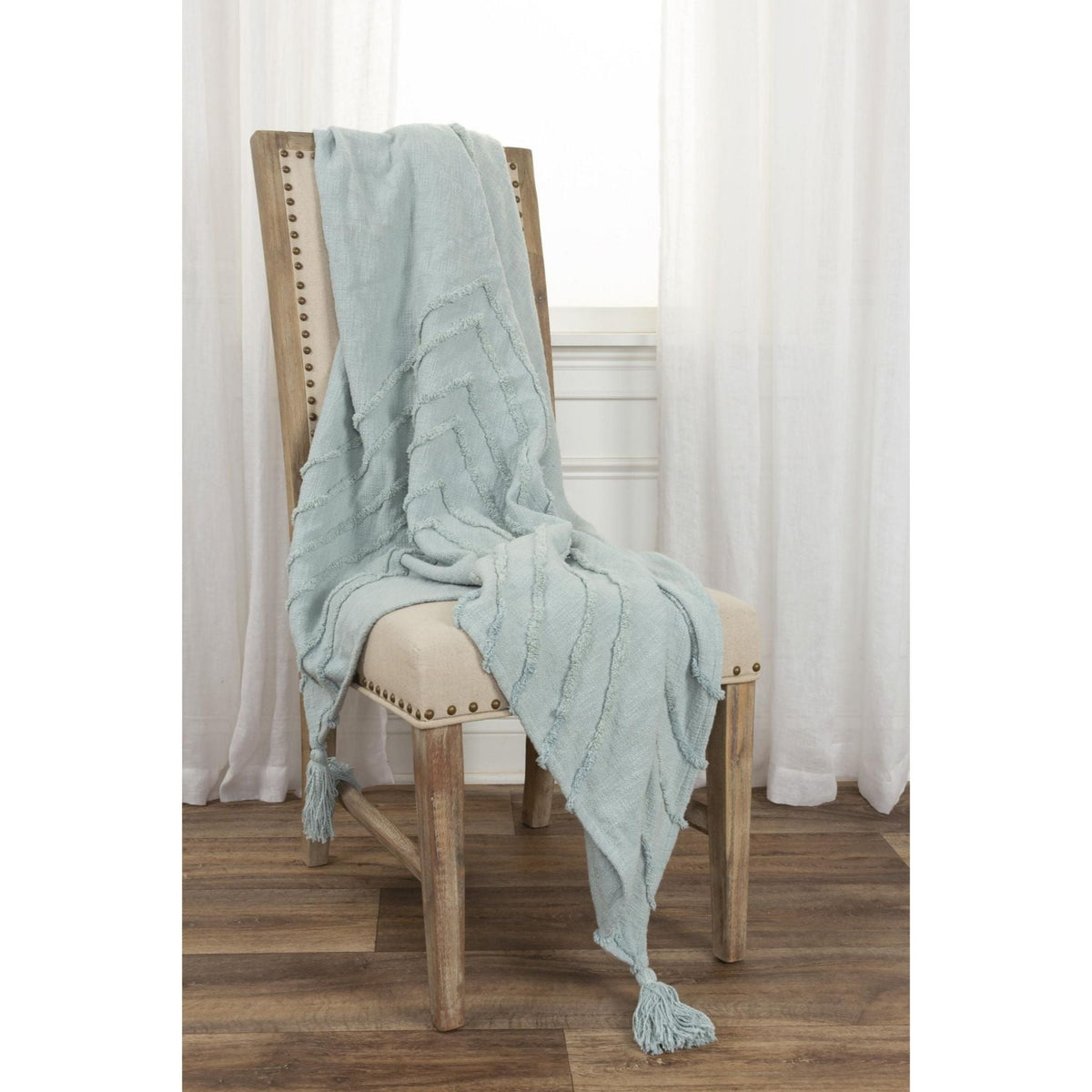 Geometric 100% Woven Textured Cotton Throw