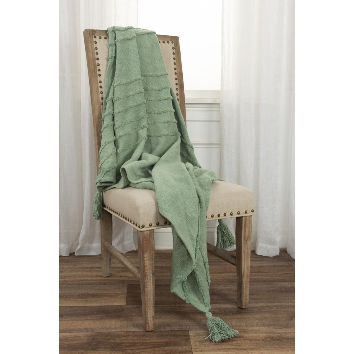 Geometric 100% Woven Textured Cotton Throw