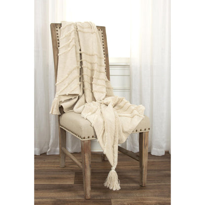Geometric 100% Woven Textured Cotton Throw