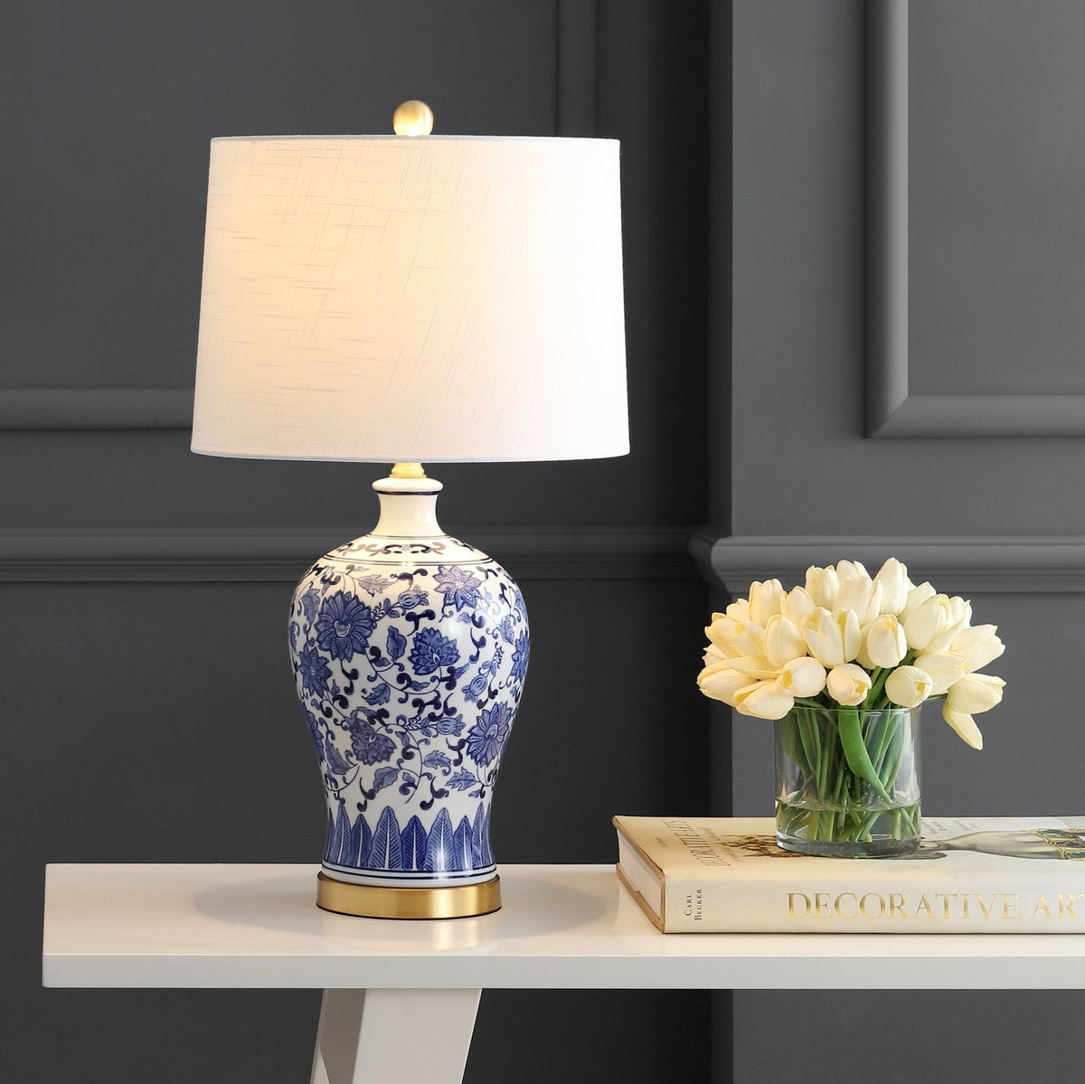 Jennifer Ceramic/Metal LED Table Lamp, Set of 2