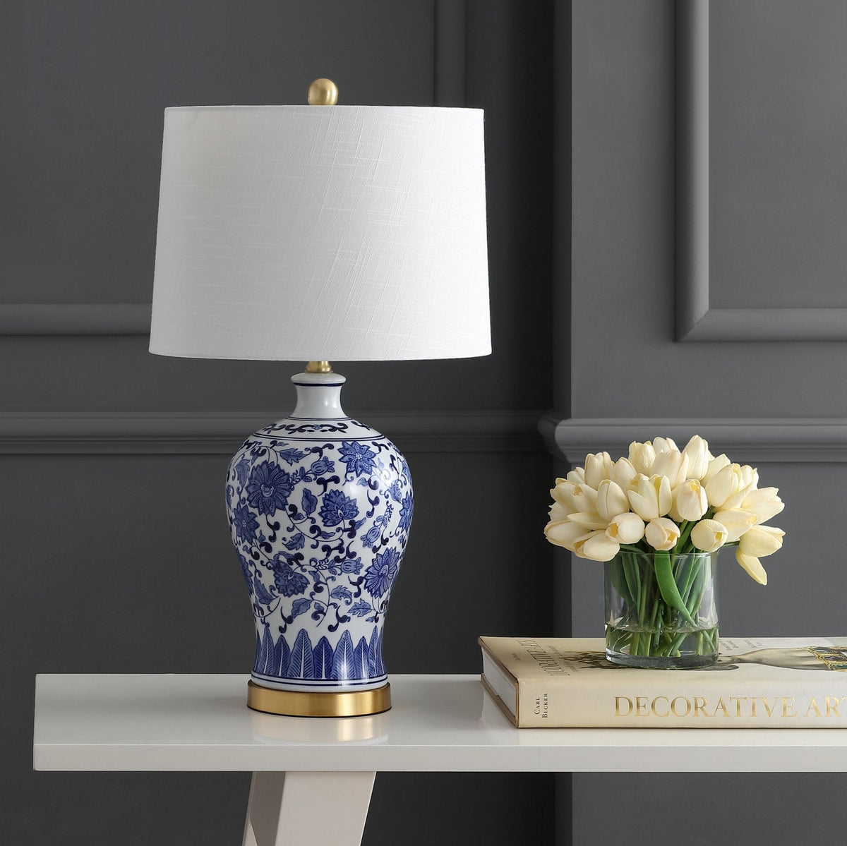 Jennifer Ceramic/Metal LED Table Lamp, Set of 2