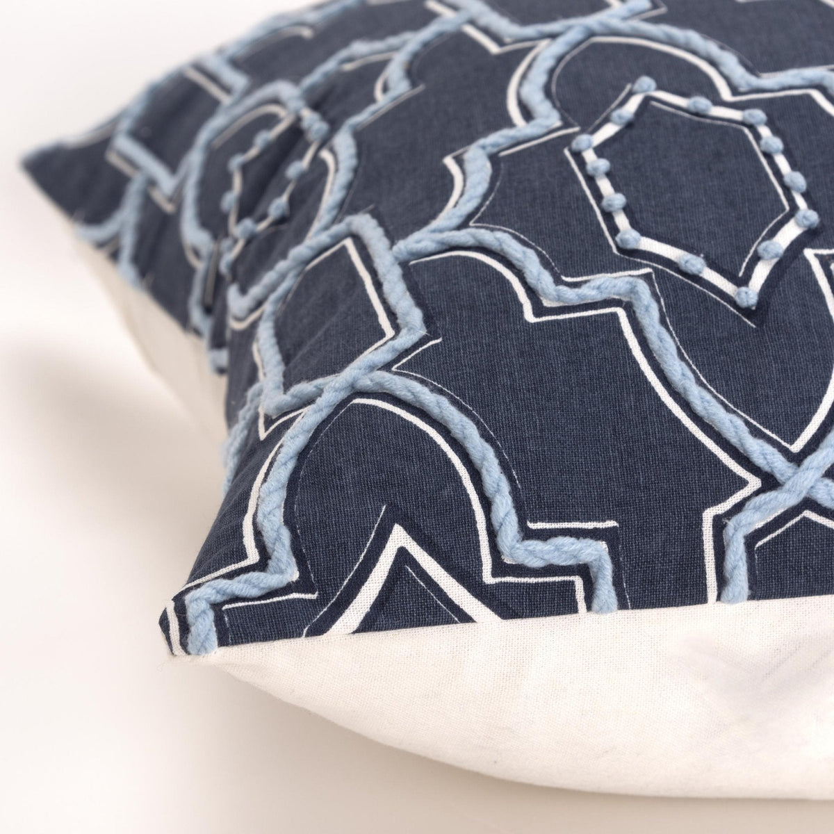Knife Edged 100% Cotton Geometric Pillow