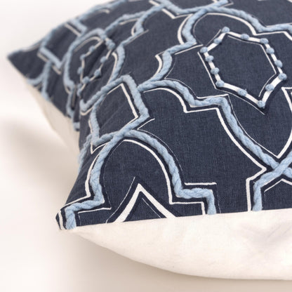 Knife Edged 100% Cotton Geometric Pillow