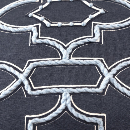 Knife Edged 100% Cotton Geometric Pillow