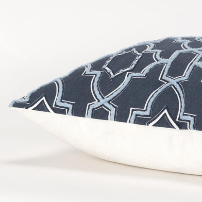 Knife Edged 100% Cotton Geometric Pillow