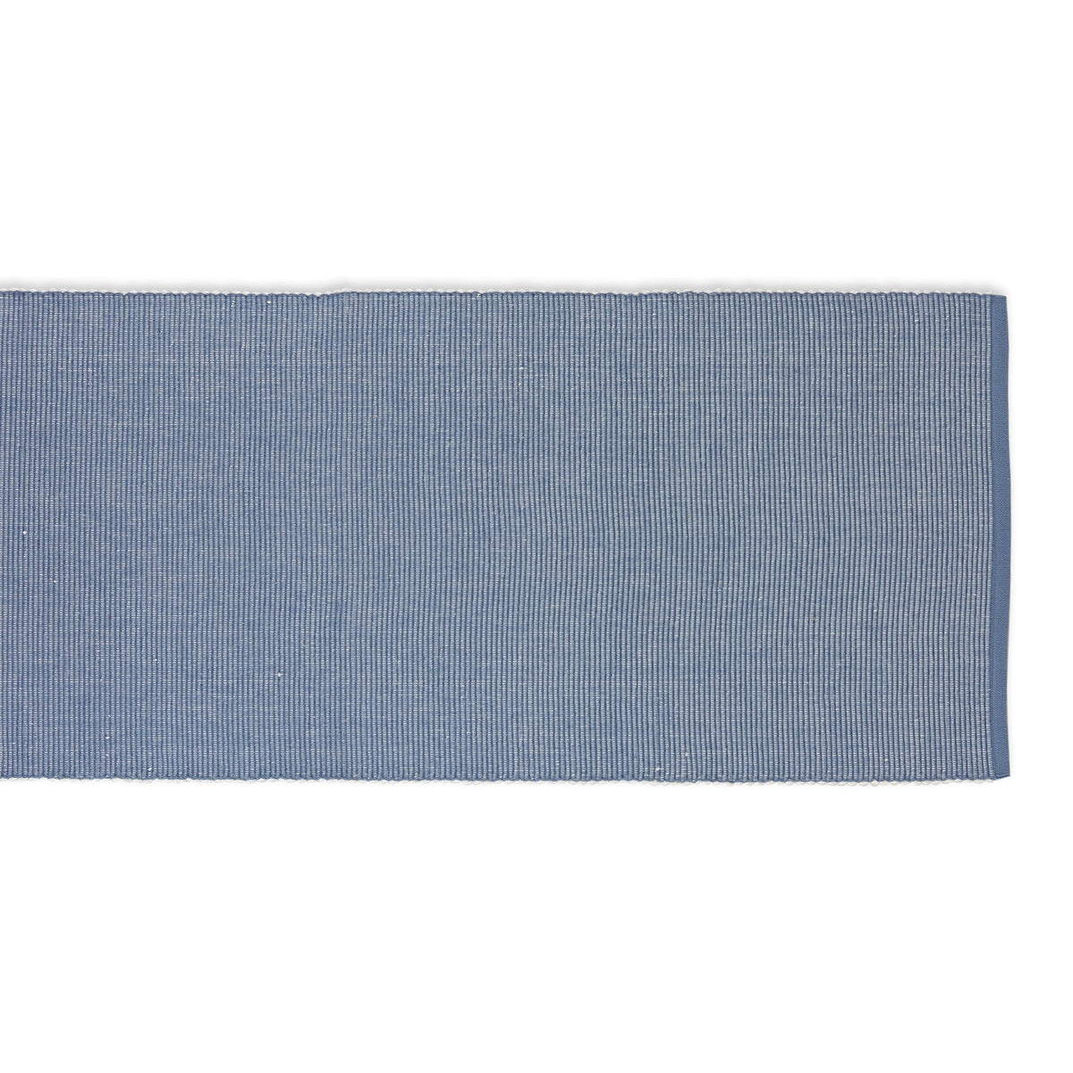 Stonewash Blue & White 2-Tone Ribbed 13"X72" Table Runner