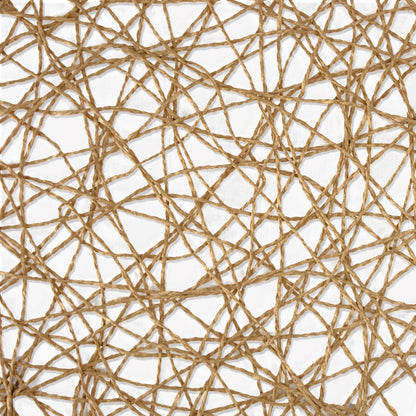 Taupe Woven Paper Round Placemats, Set Of 6