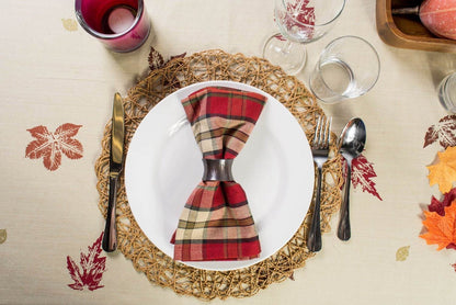 Taupe Woven Paper Round Placemats, Set Of 6