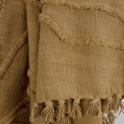 Woven Botanical 100% Woven Textured Cotton Throw