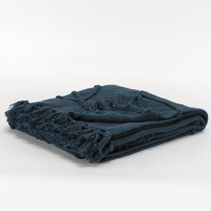 Woven Botanical 100% Woven Textured Cotton Throw