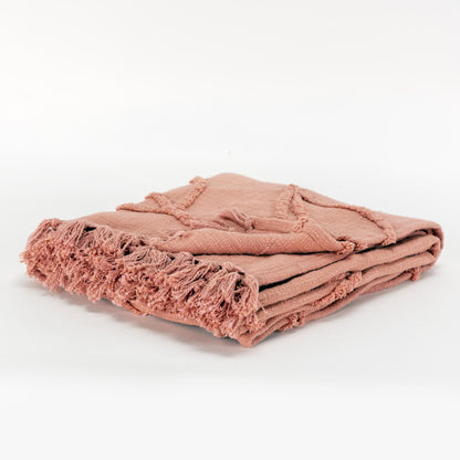 Woven Botanical 100% Woven Textured Cotton Throw