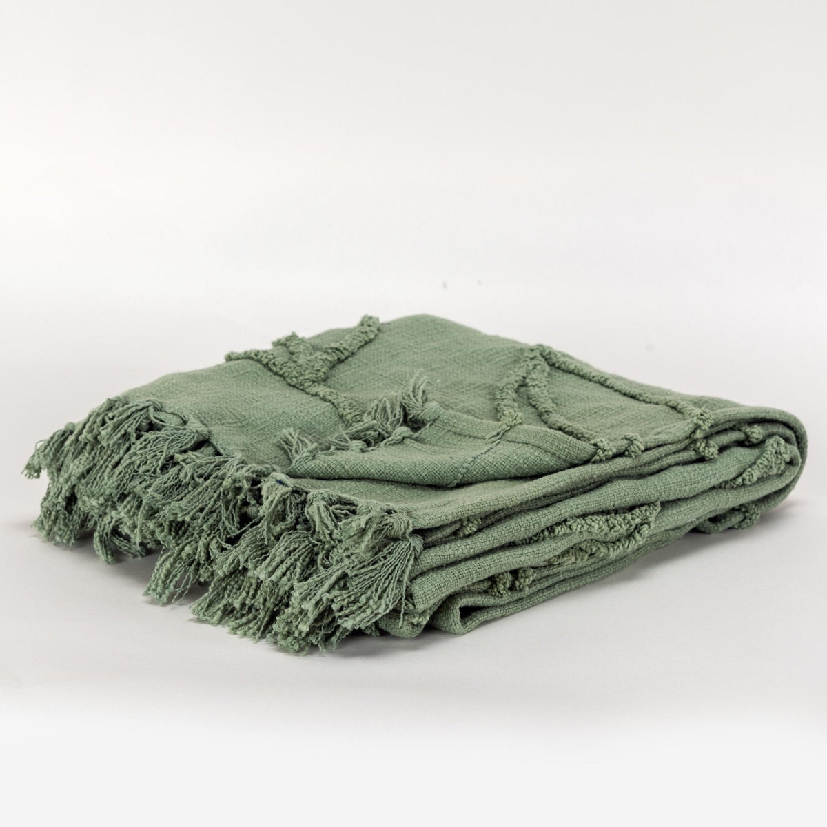 Woven Botanical 100% Woven Textured Cotton Throw