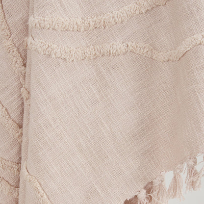 Woven Botanical 100% Woven Textured Cotton Throw