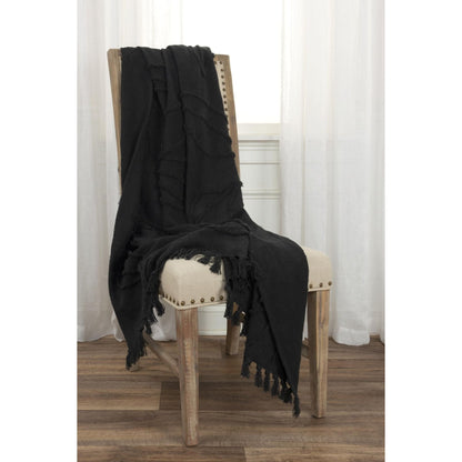 Woven Botanical 100% Woven Textured Cotton Throw