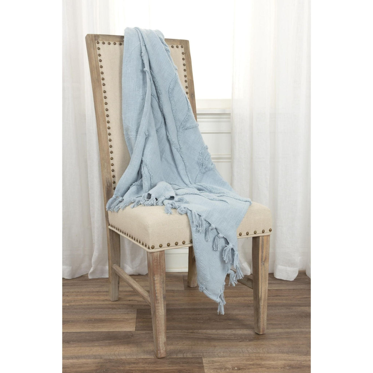 Woven Botanical 100% Woven Textured Cotton Throw