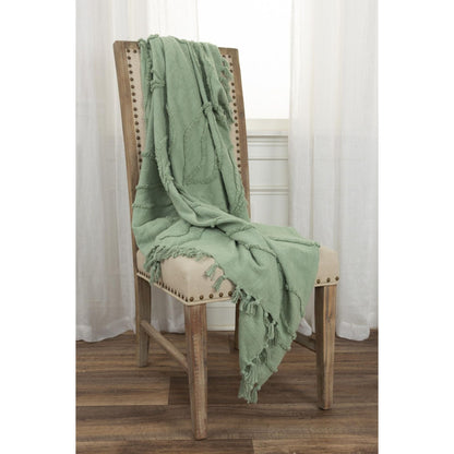 Woven Botanical 100% Woven Textured Cotton Throw