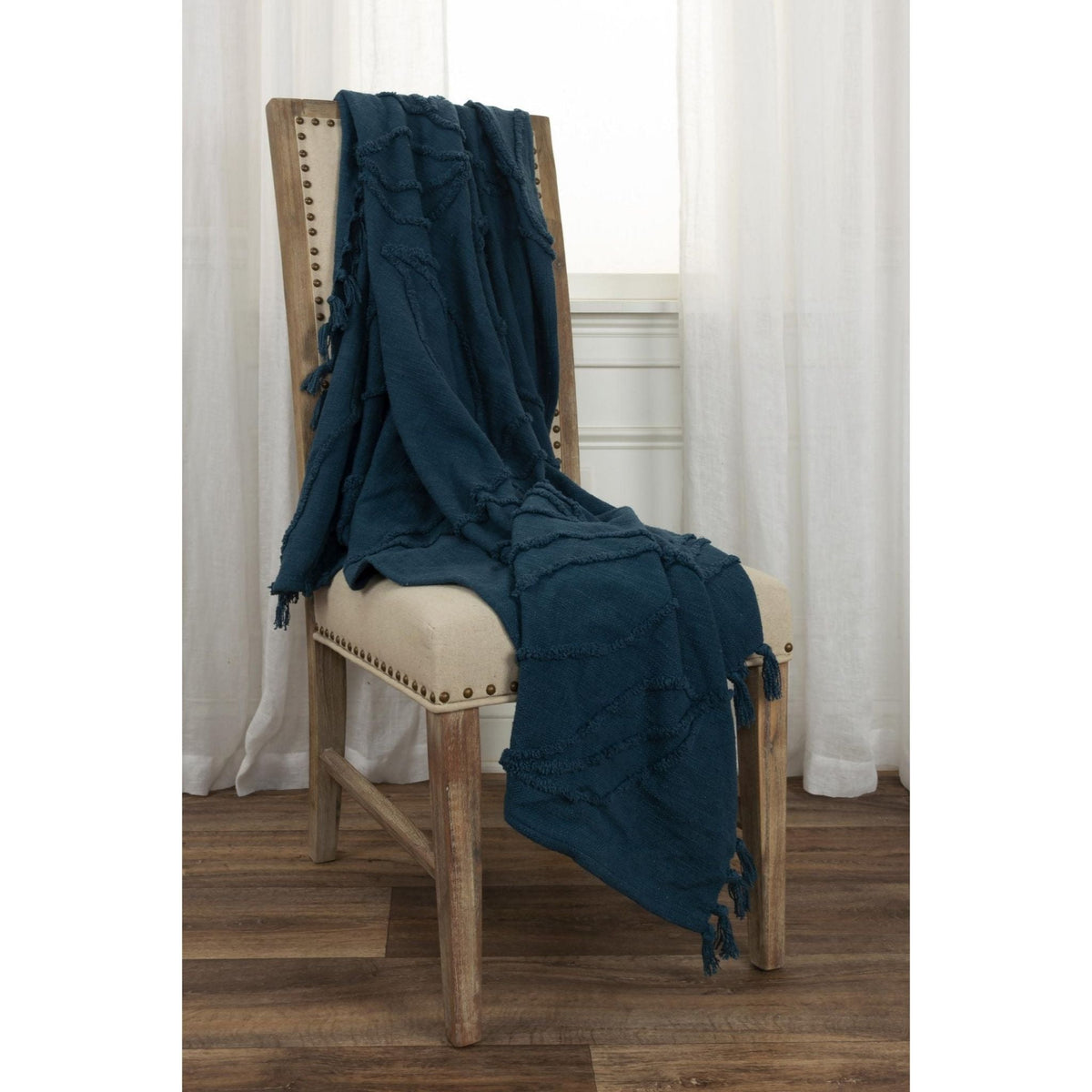 Woven Botanical 100% Woven Textured Cotton Throw